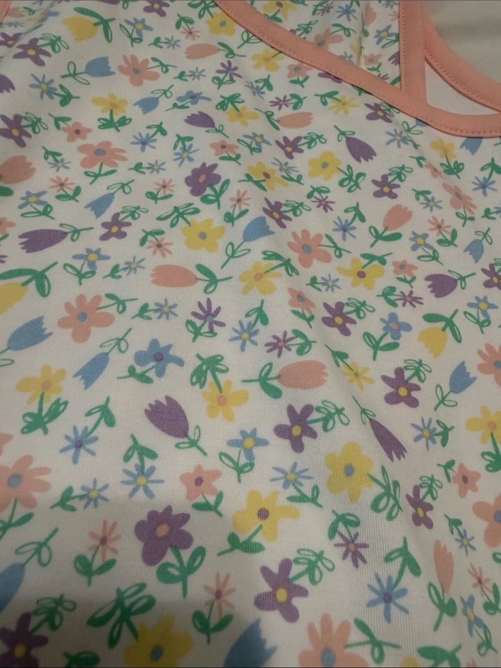 James and Lottie Pima Cotton Banded Floral Short Set with Swing Top SZ 6